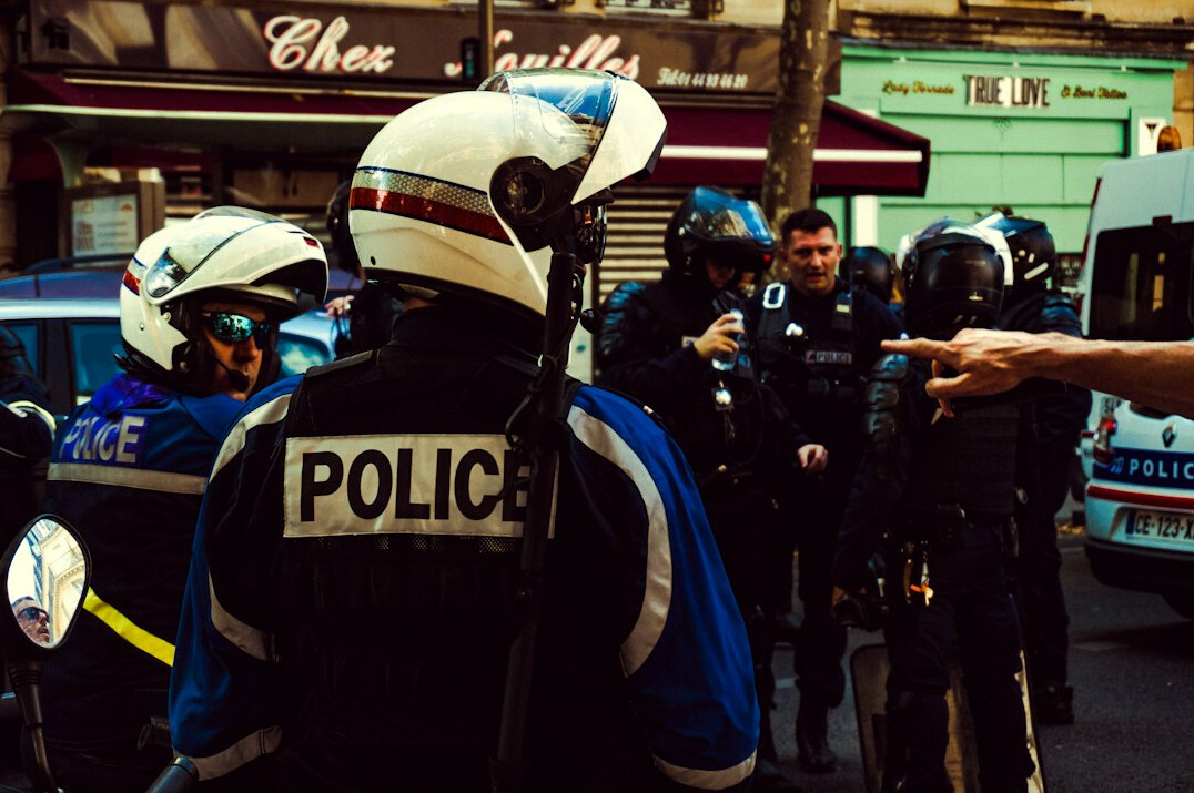 police arresting suspect