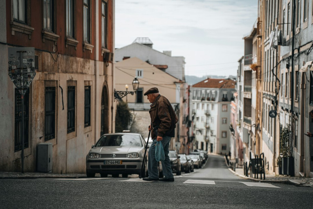 detective searching clues in street