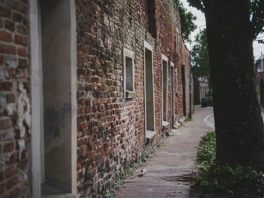 old cobblestone path